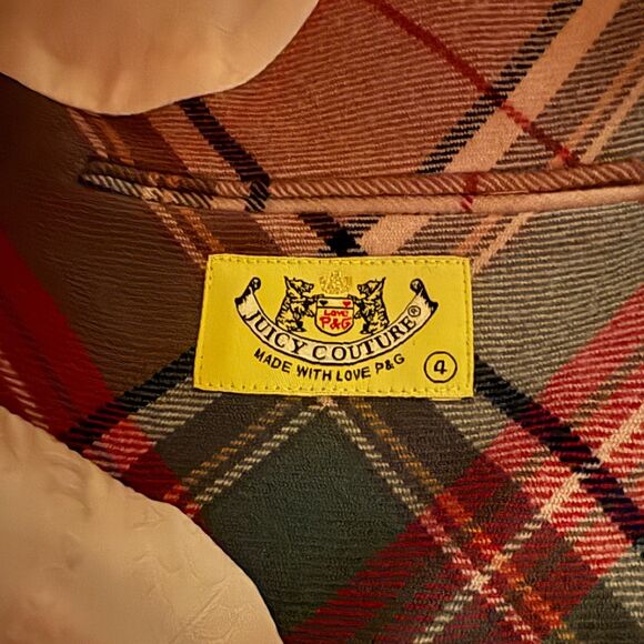 Juicy Couture Vintage Wool Plaid Blazer 4 - Picture 6 of 8